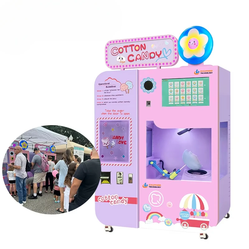 Customized Cotton Candy Vendin - Commercial Vending Machine ulasan dan harga